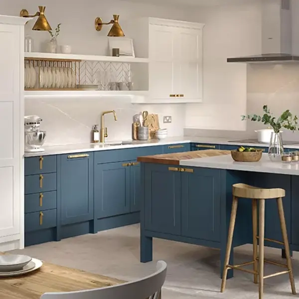 انواع مدل کابینت آشپزخانه دو رنگ