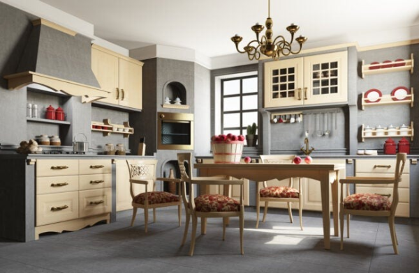 انواع مدل کابینت آشپزخانه دو رنگ 